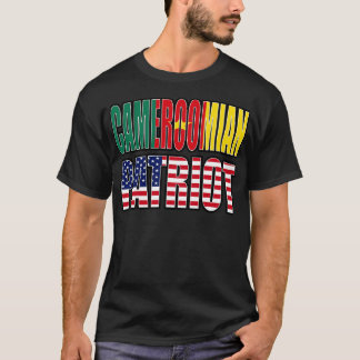 Kameroenees-Amerikaanse patriot Pride Heritage Fla T-shirt
