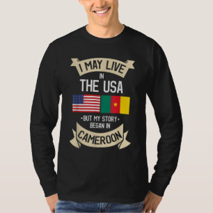Kameroense Amerikaanse vlag Amerikaanse Kameroense T-shirt