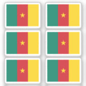 Kameroense vlag Collectie pack van 6 Sticker (Voorkant)