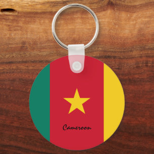 Kameroense vlag en Kameroense patriotten / sport Sleutelhanger
