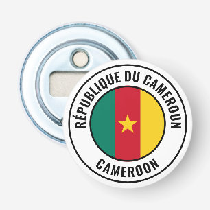 Kameroense vlag: geweldige patriottische bottenope button flesopener
