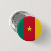 Kameroense vlag, vlag van Kameroen Ronde Button 3,2 Cm (Voorkant /achterkant)