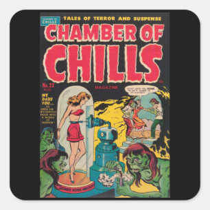 Kamerrillingen -  stripboek vierkante sticker