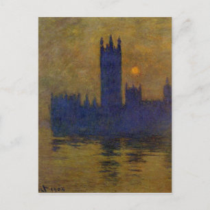 Kamers van het Parlement, zonsondergang 02 van Cla Briefkaart