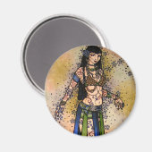 Kami Tribal Belly Dancer Magneet (Voorkant / Achterkant)