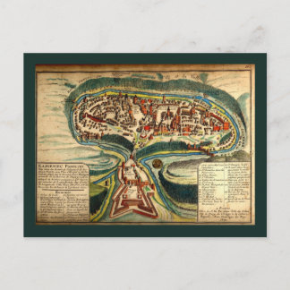 Kamianets Podilskyi Map 1691 Briefkaart