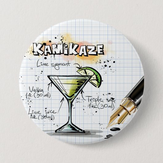 Kamikaze Ronde Button 7,6 Cm (Voorkant)