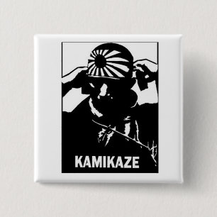 Kamikaze Vierkante Button 5,1 Cm