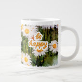 Kamille Bloem Mok, Verjaardagscadeau Wees blij Extra Grote Beker (Rechts)