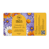 Kamille en Calendula thee labels (Voorkant)