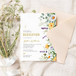 Kamille & Eucalyptus Wildbloemen Toewijding Kaart