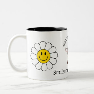 Kamille Flower Funny Schattigee Trendy Ochtendkoff Tweekleurige Koffiemok