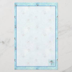 Kamille Kruiden Bloem Blauwe Waterverf Briefpapier