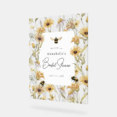 Kamille & Madeliefjes Bruiloft Feest Welkom Acryl Bord (Hoek)