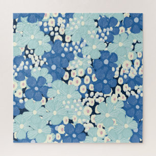 kamille wilde bloemen: romantische print. legpuzzel