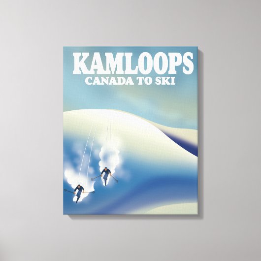 Kamloops Canada om te skiën Canvas Afdruk (Voorkant)