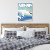 Kamloops Canada om te skiën Canvas Afdruk (Insitu (Slaapkamer))