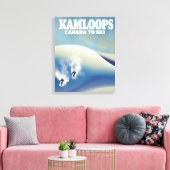 Kamloops Canada om te skiën Canvas Afdruk (Insitu (Woonkamer))