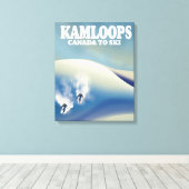 Kamloops Canada om te skiën Canvas Afdruk (Insitu (Houten vloer))