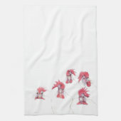 Kammen voor kip diner keukenhanddoek (Verticaal)