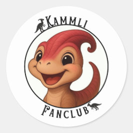 Kammli Fanclub – Niedlicher Dino‑Sticker Ronde Sticker