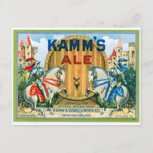 Kamm's Ale Beer  Drink en kunst Briefkaart