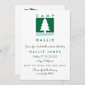 Kamp Bachelorette Bach Weekendschema & Kaart (Voorkant / Achterkant)