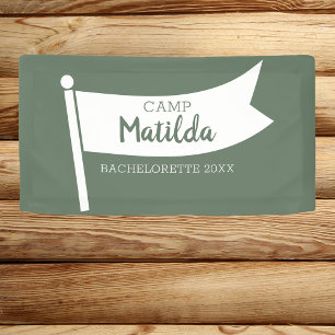 Kamp Bachelorette Bos Groene Camping Vlag Spandoek