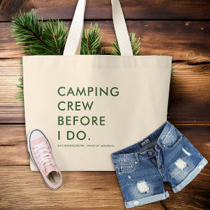 Kamp Bachelorette Camping Crew Bruidsmeisjes Gift Grote Tote Bag