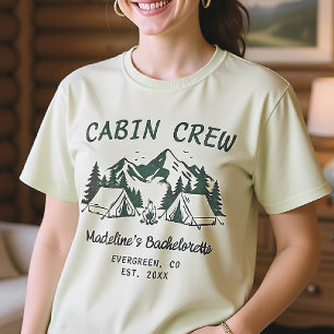 Kamp Bachelorette Camping Glamping Cabin Crew T-shirt