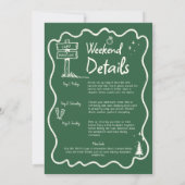 Kamp Bachelorette Green Pennant Camping Route Kaart (Achterkant)