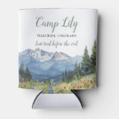 Kamp Bachelorette Mountain Hiking Weekendfeest Blikjeskoeler (Voorkant)