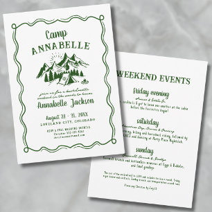 Kamp Bachelorette Party Meisjes Weekend Kaart