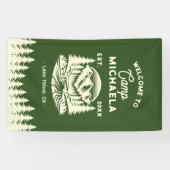 Kamp Bachelorette Retro Welkom Spandoek (Horizontaal)