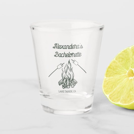 Kamp Bachelorette Shot Glas (Voorkant)