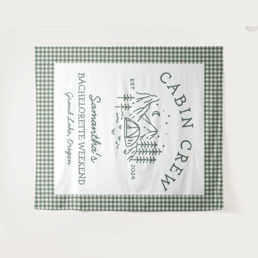 Kamp Bachelorette weekend Bergen Wandkleed (Voorkant (horizontaal))