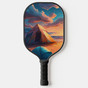 Kamp bij zonsopgang pickleball paddle