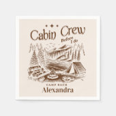 Kamp Cabin Crew Voor Bachelorette Servet (Voorkant)