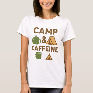 Kamp & Cafeïne – Grappige Koffie & Kampvuur ochten T-shirt