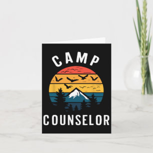 Kamp Counselor Camping Kampvuur Retro Kamper Kaart