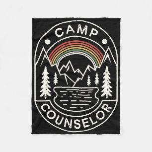 Kamp Counselor T-shirt Kampeerder Zomer Kamperen P Fleece Deken