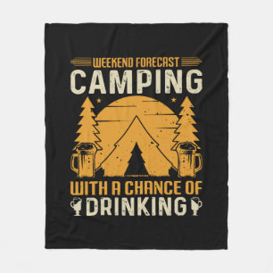 Kamp en drankgebruik fleece deken