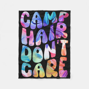 Kamp Haar Niet Om T-shirt Voor Meisjes Voor Zomer  Fleece Deken