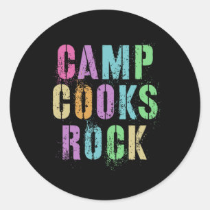 Kamp Koks Rocks Funny Campground Chef Crew Campsi Ronde Sticker