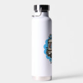 Kamp Leven | Retro Camper gepersonaliseerd Waterfles (Rechts)