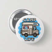 Kamp Leven | Retrocamper Ronde Button 5,7 Cm (Voorkant /achterkant)