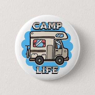 Kamp Leven Retrocamper Ronde Button 5,7 Cm