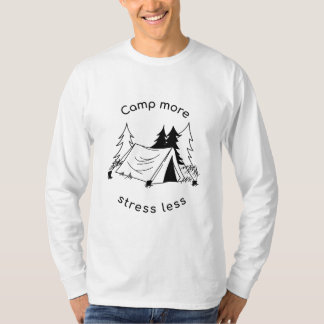 Kamp meer stress minder Basic T-shirt met lange mo