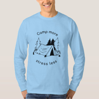 Kamp meer stress minder Basic T-shirt met lange mo