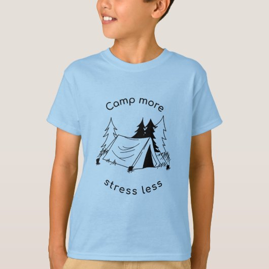 Kamp meer stress minder basic Tri-Blend Shirt (Voorkant)